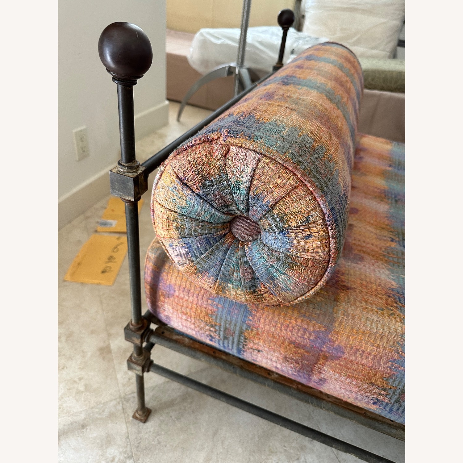 Vintage Mercato Interiors Wrought Iron Day Bed - image-3
