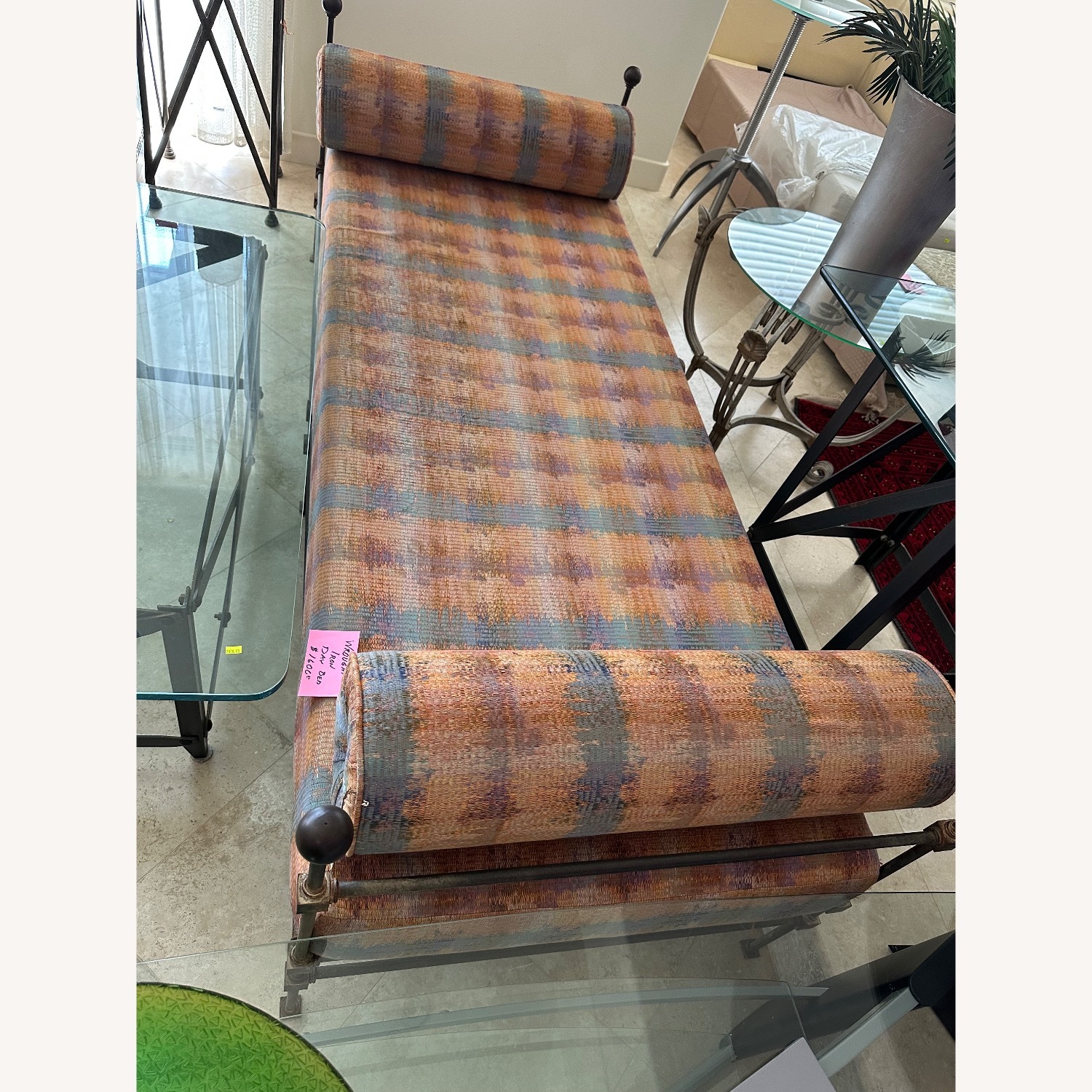 Vintage Mercato Interiors Wrought Iron Day Bed - image-1