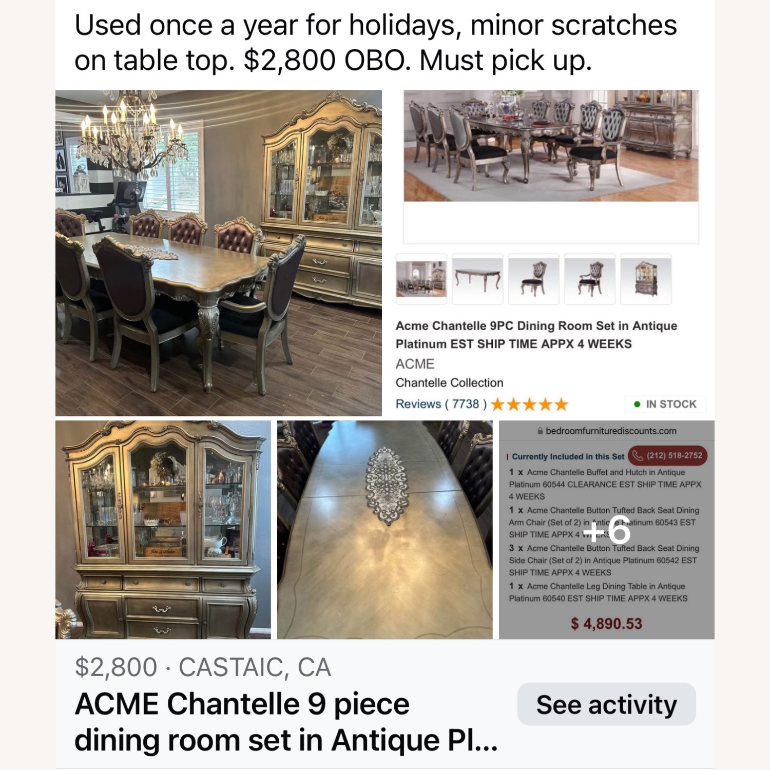 Acme Chantelle Dining Room Set - image-14