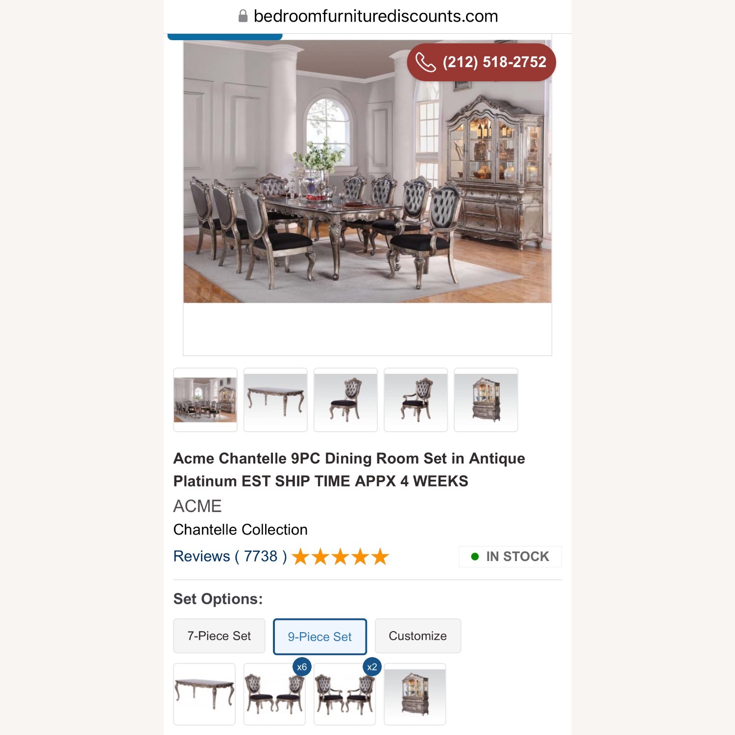 Acme Chantelle Dining Room Set - image-12