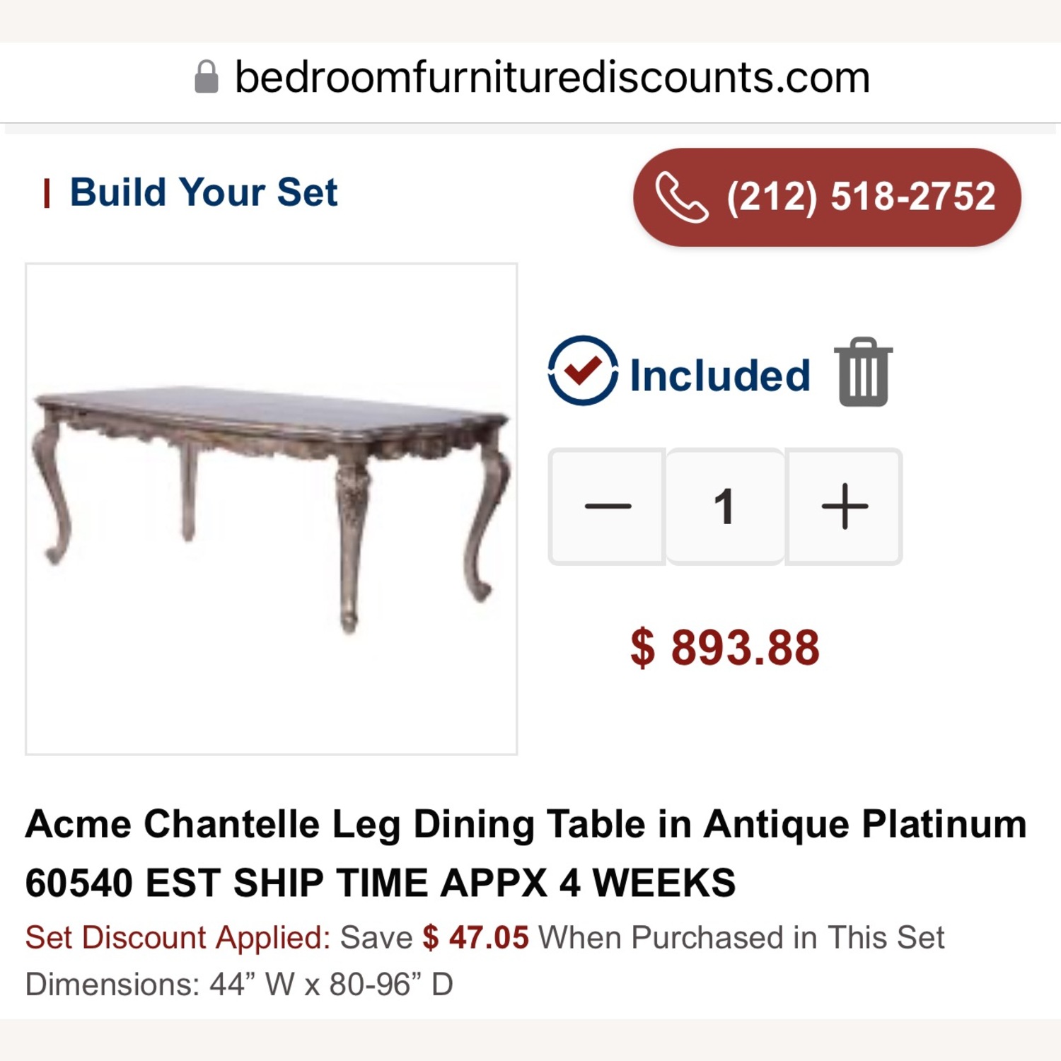 Acme Chantelle Dining Room Set - image-11