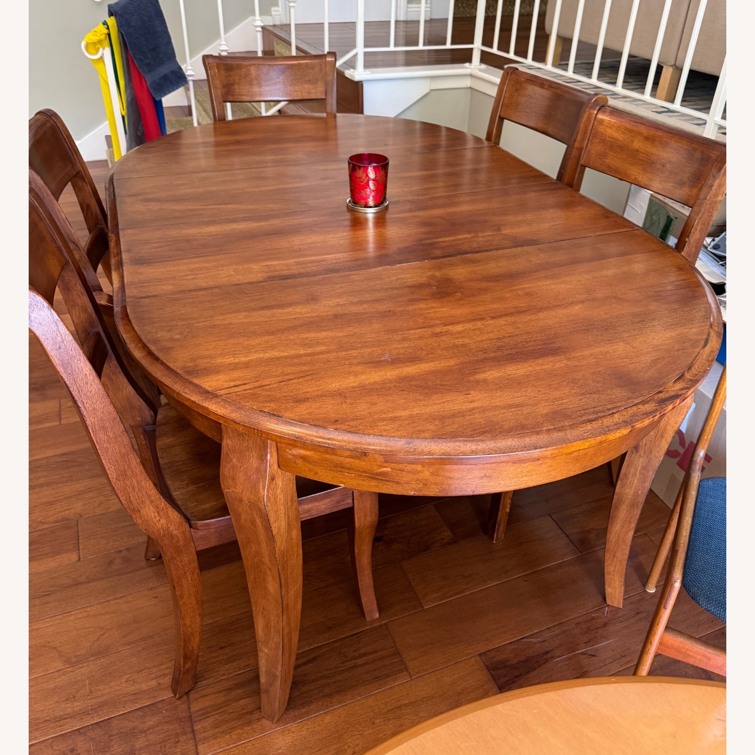 Dark Wood Dining Table + 6 Chairs  - image-1