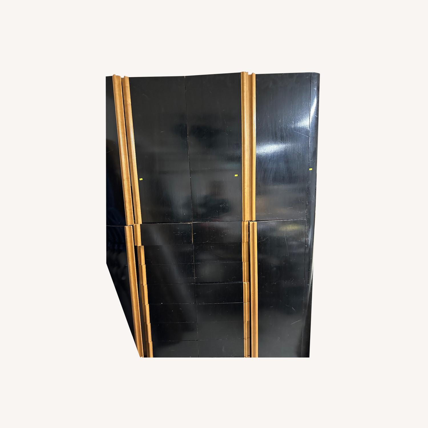 Custom Black & Gold Wooden Cabinet Black - image-0