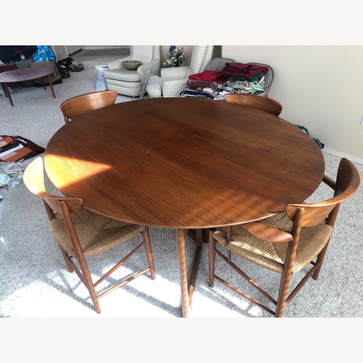 Teak Dining Table with 4 Chairs - image-1