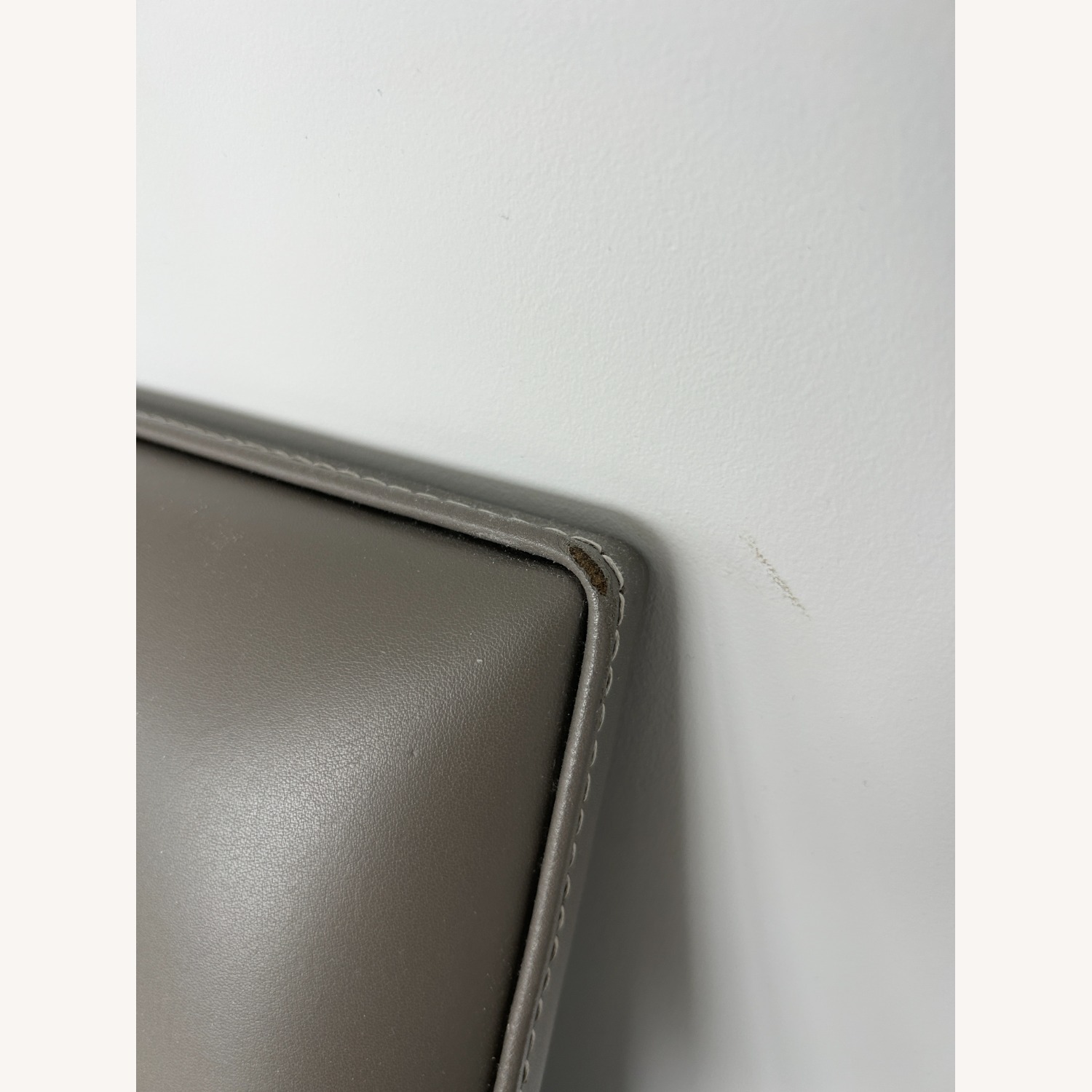 Roche Bobois Gray Leather Bed with Nightstands - image-7