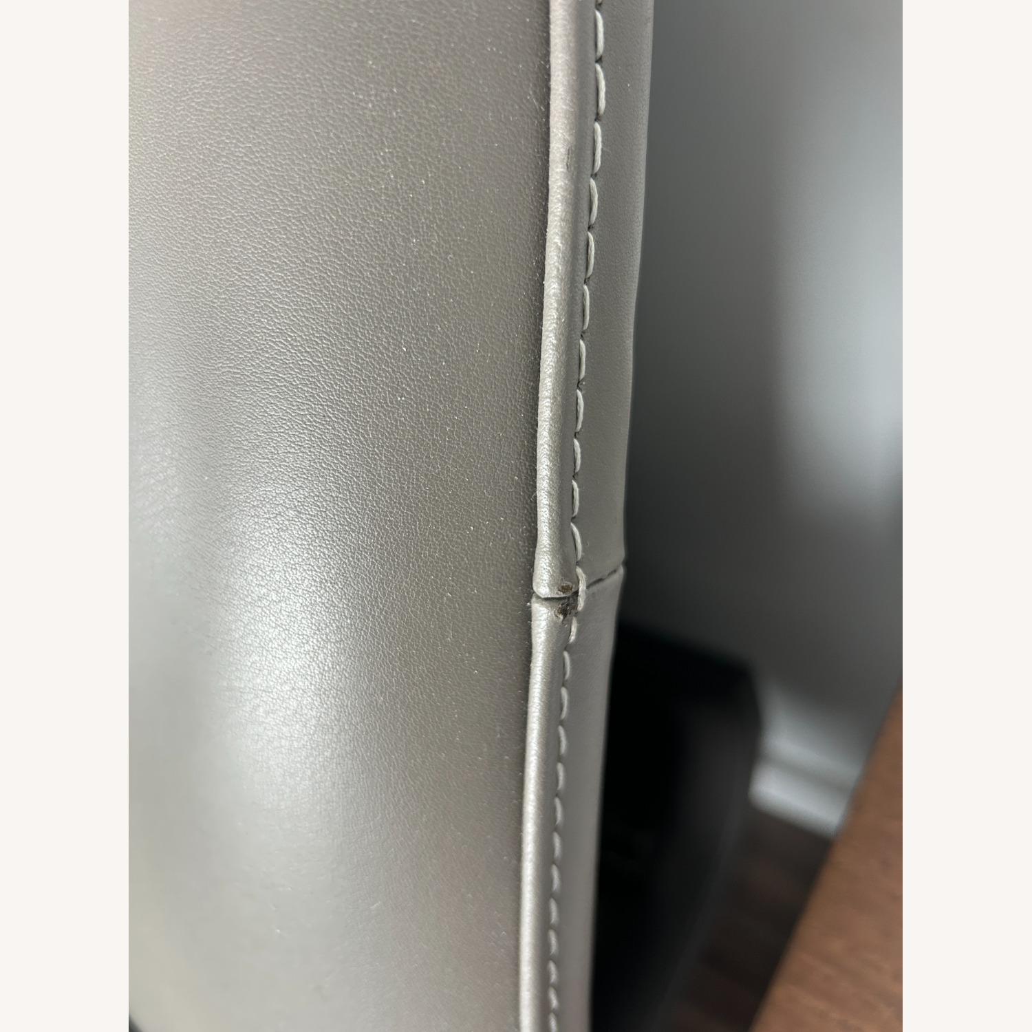 Roche Bobois Gray Leather Bed with Nightstands - image-8