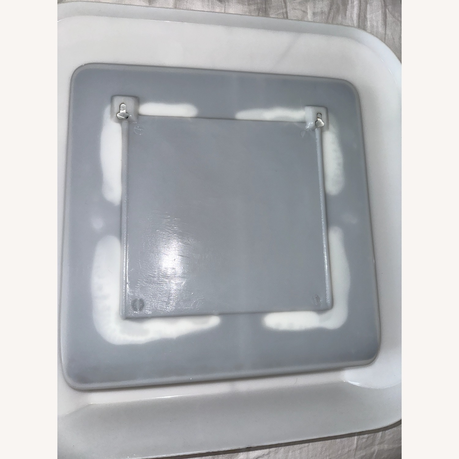 Vintage Mod Acrylic Wall Mirror with Shelf - image-3