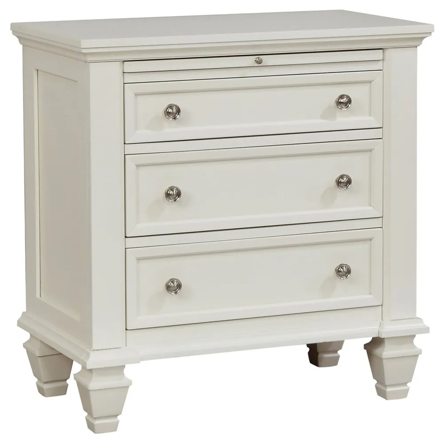 Sandy Beach Coastal 3-drawer Wood Nightstand - image-4