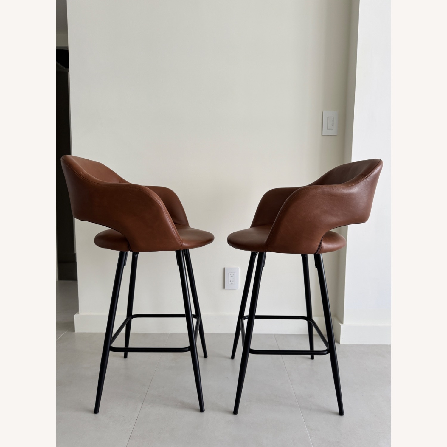 AllModern Lake Brown Bar Stools Set of 2 - image-2