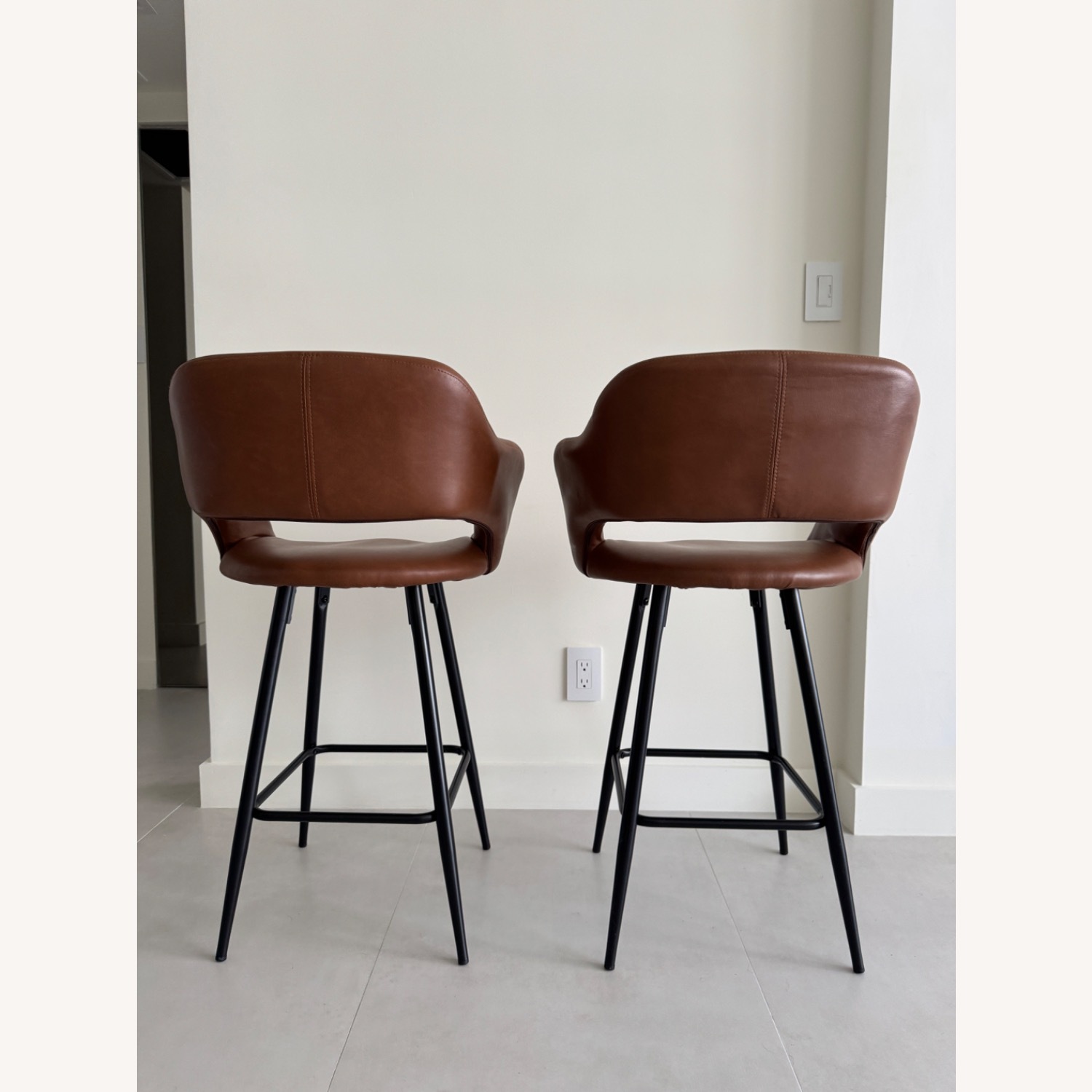 AllModern Lake Brown Bar Stools Set of 2 - image-4