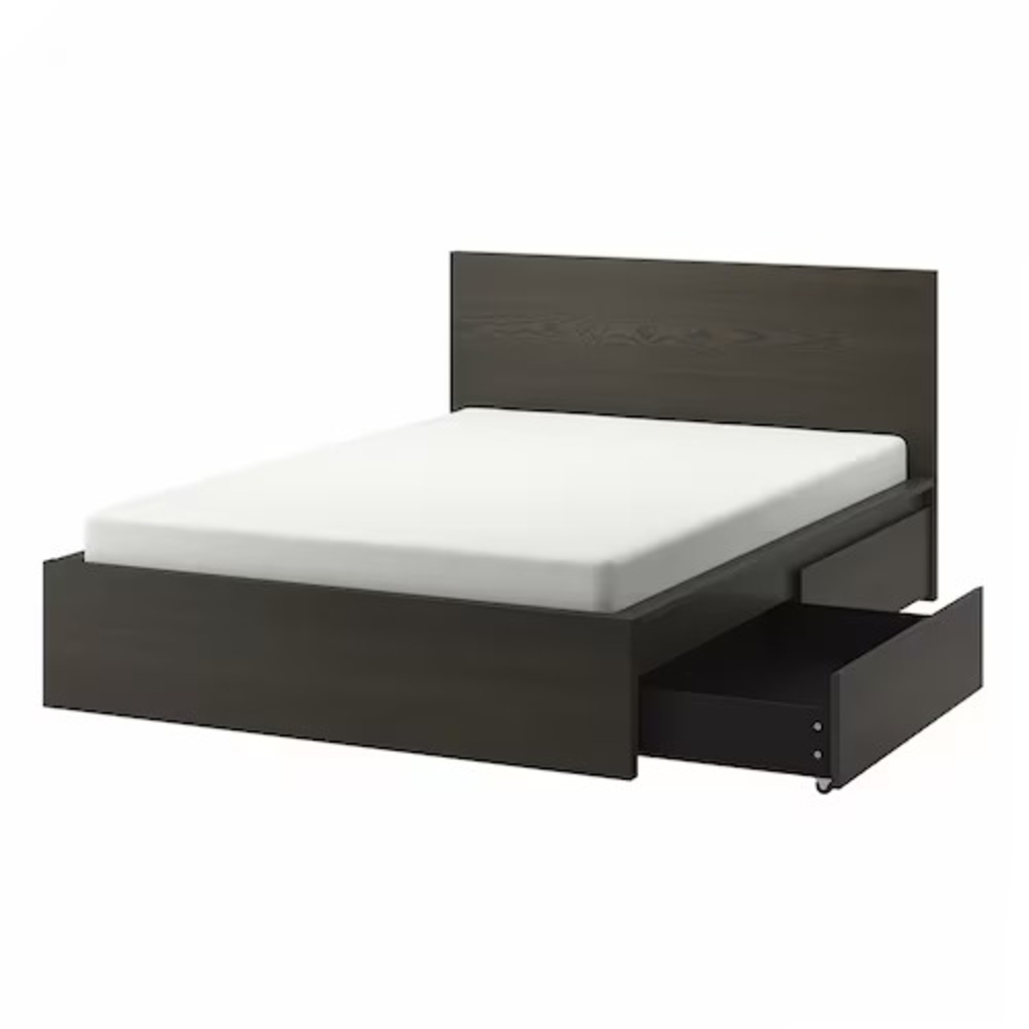 IKEA MALM Dark Brown Full Bed With 2 Storage Box - image-1