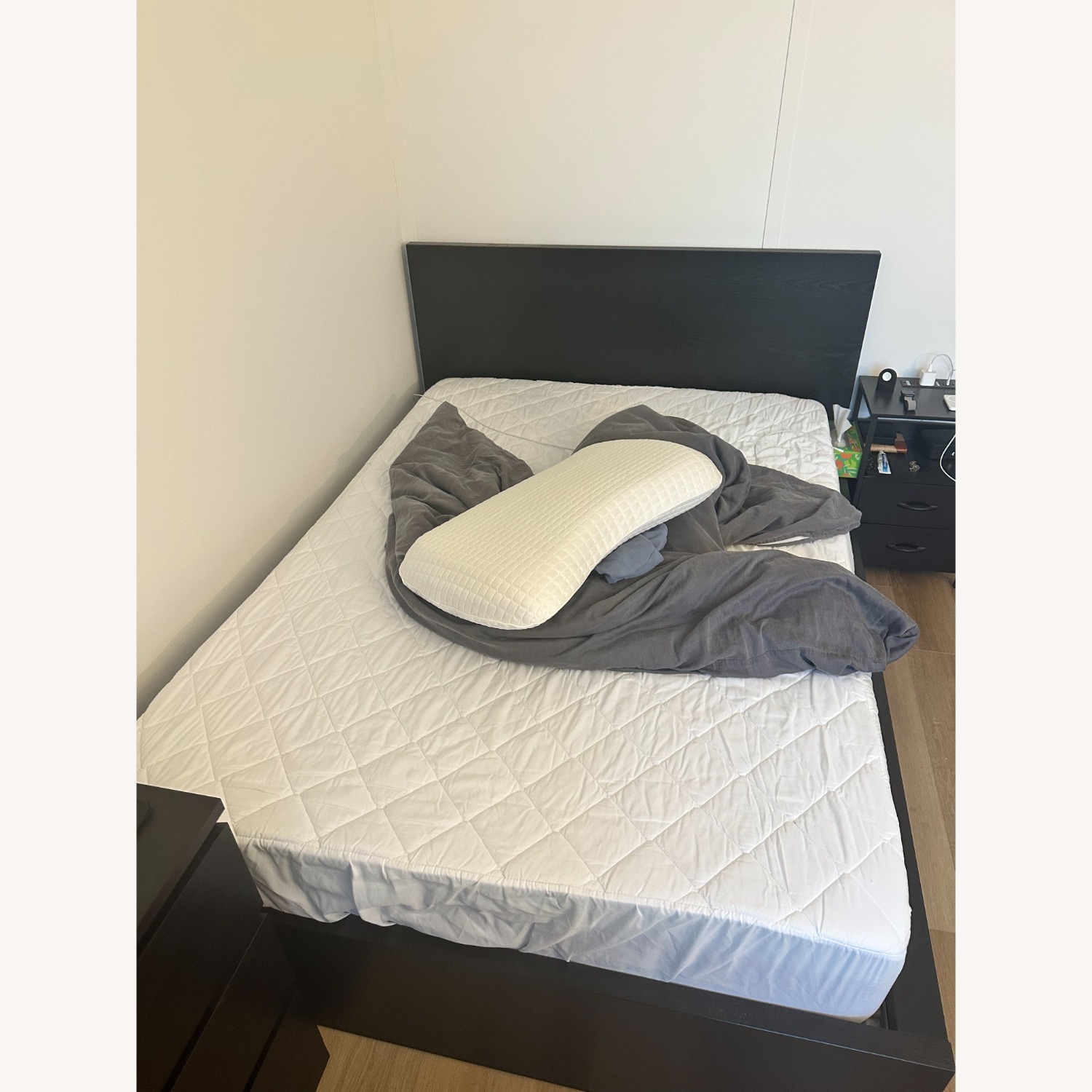 IKEA MALM Dark Brown Full Bed With 2 Storage Box - image-3