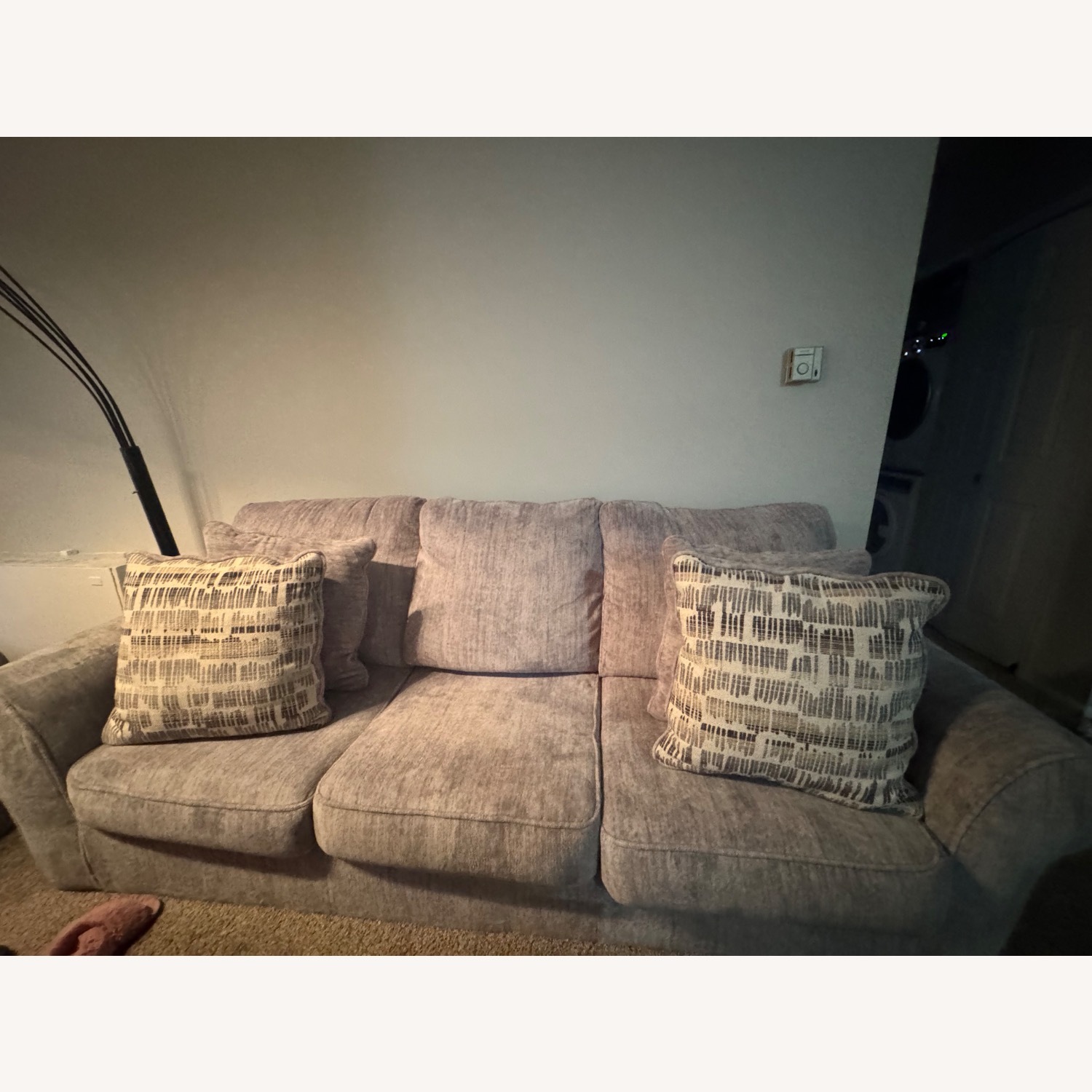 Light Grey Sectional Couch - image-0