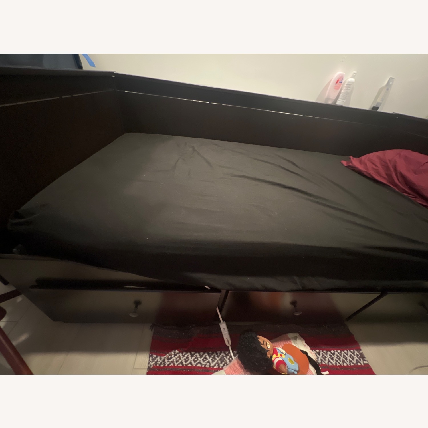 IKEA Daybed Frame with 3 Drawers, Black-brown, Twin - image-2