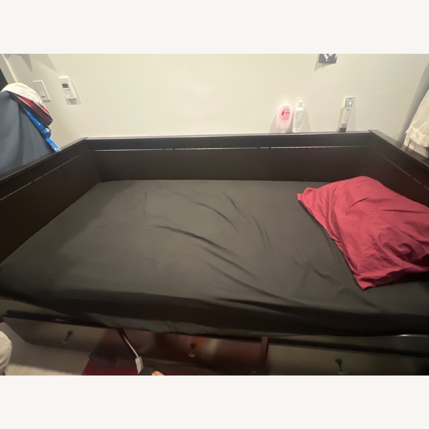 IKEA Daybed Frame with 3 Drawers, Black-brown, Twin - image-1