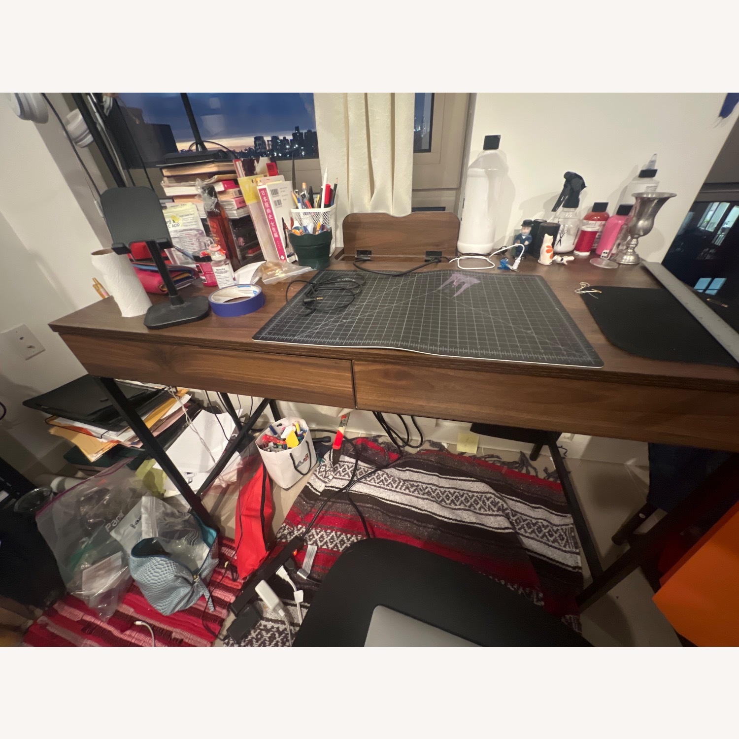 Target Small Computer Desk Brown - image-2