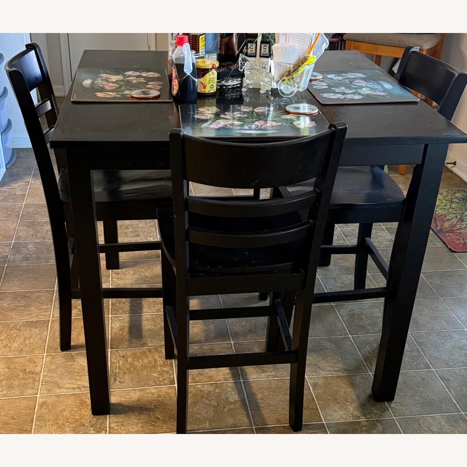 Vintage Black Dining Set - image-2
