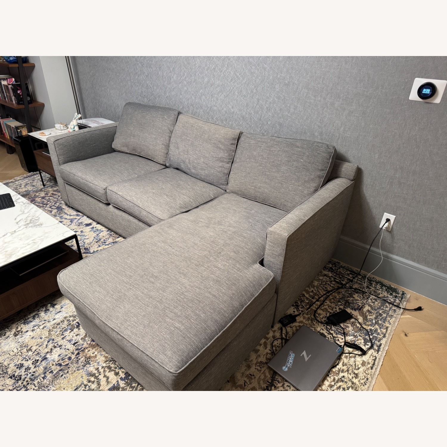 Crate & Barrel Davis Lounger in Ash - image-3