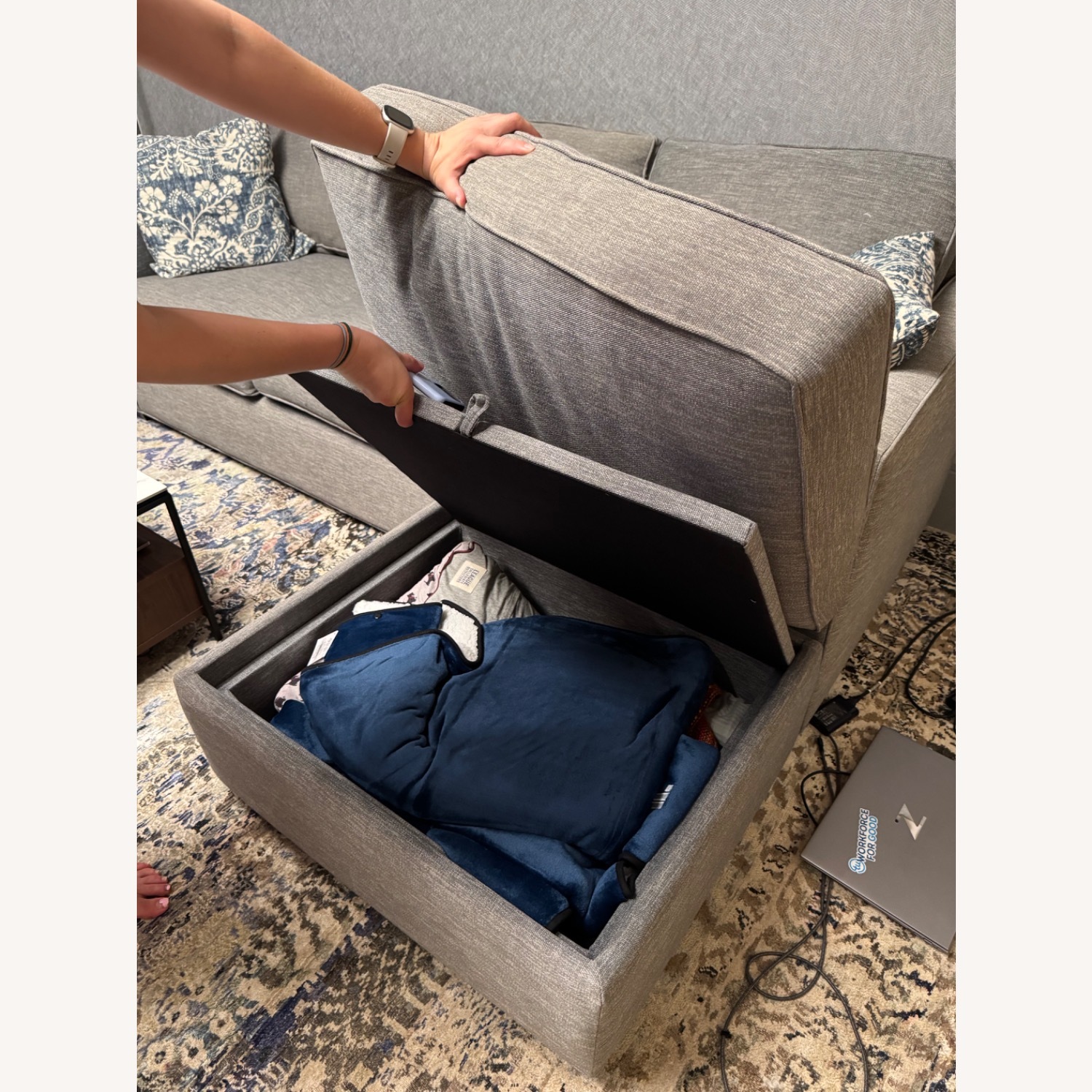 Crate & Barrel Davis Lounger in Ash - image-2