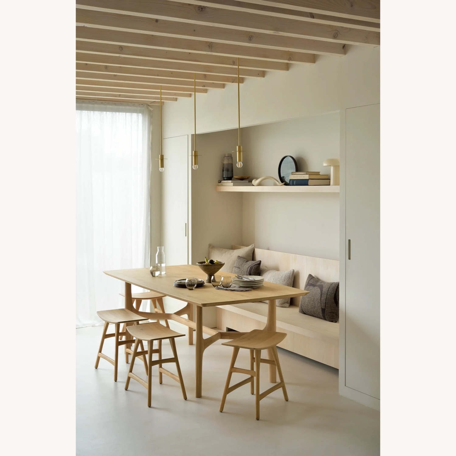 ABC Home Oak Osso Dining Stool - image-2