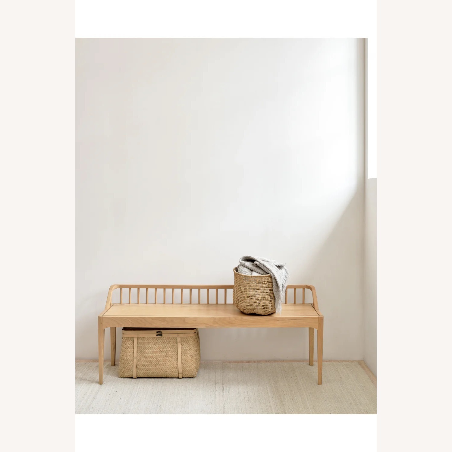 Modern Nordic Oak Bench | Ethnicraft Spindle - image-1
