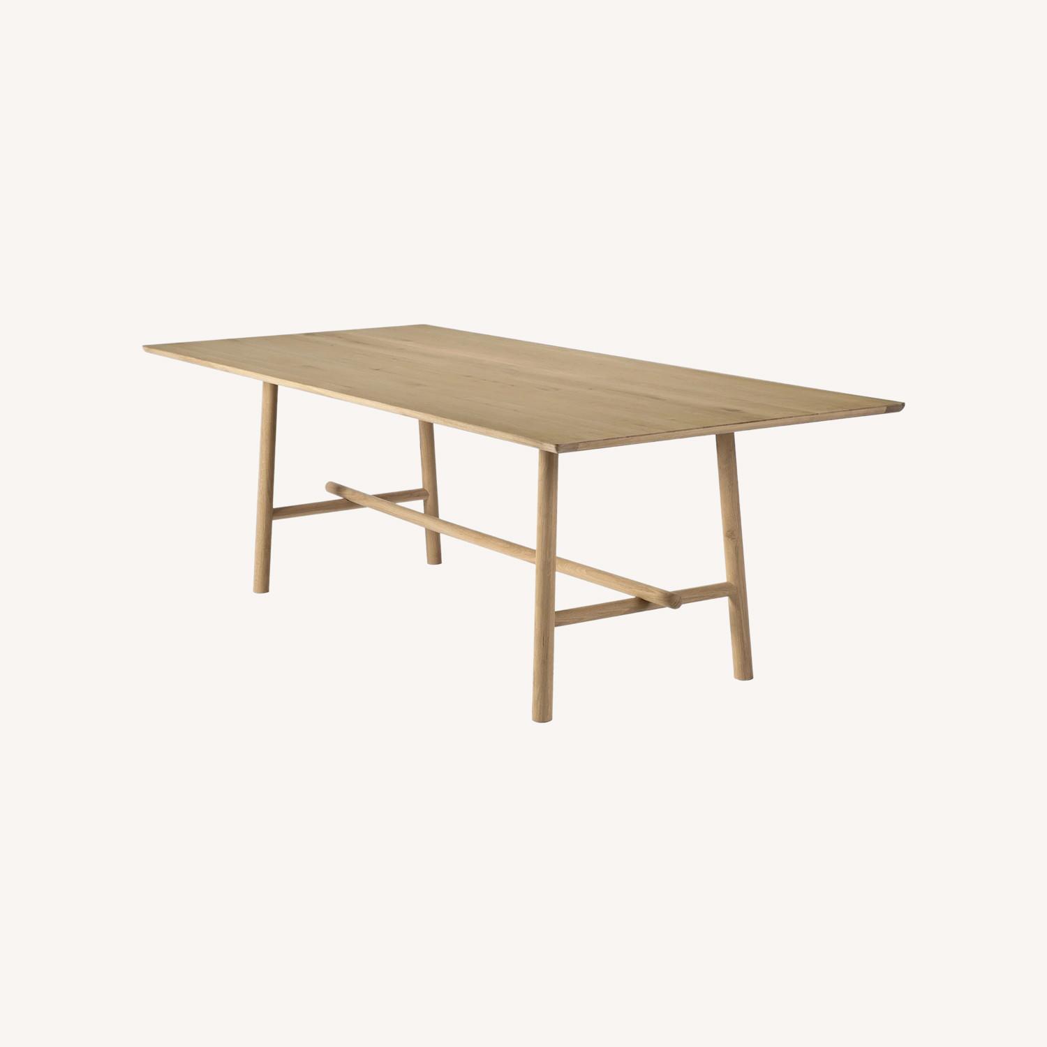 Oak Profile Dining Table Varnished - image-0