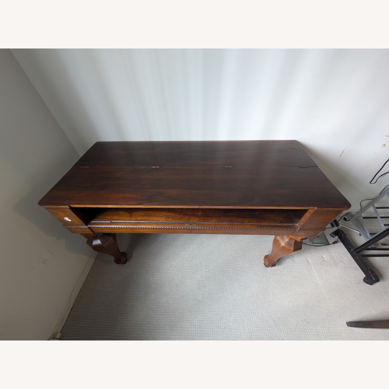 Antique Spinet Desk with Chair - image-4