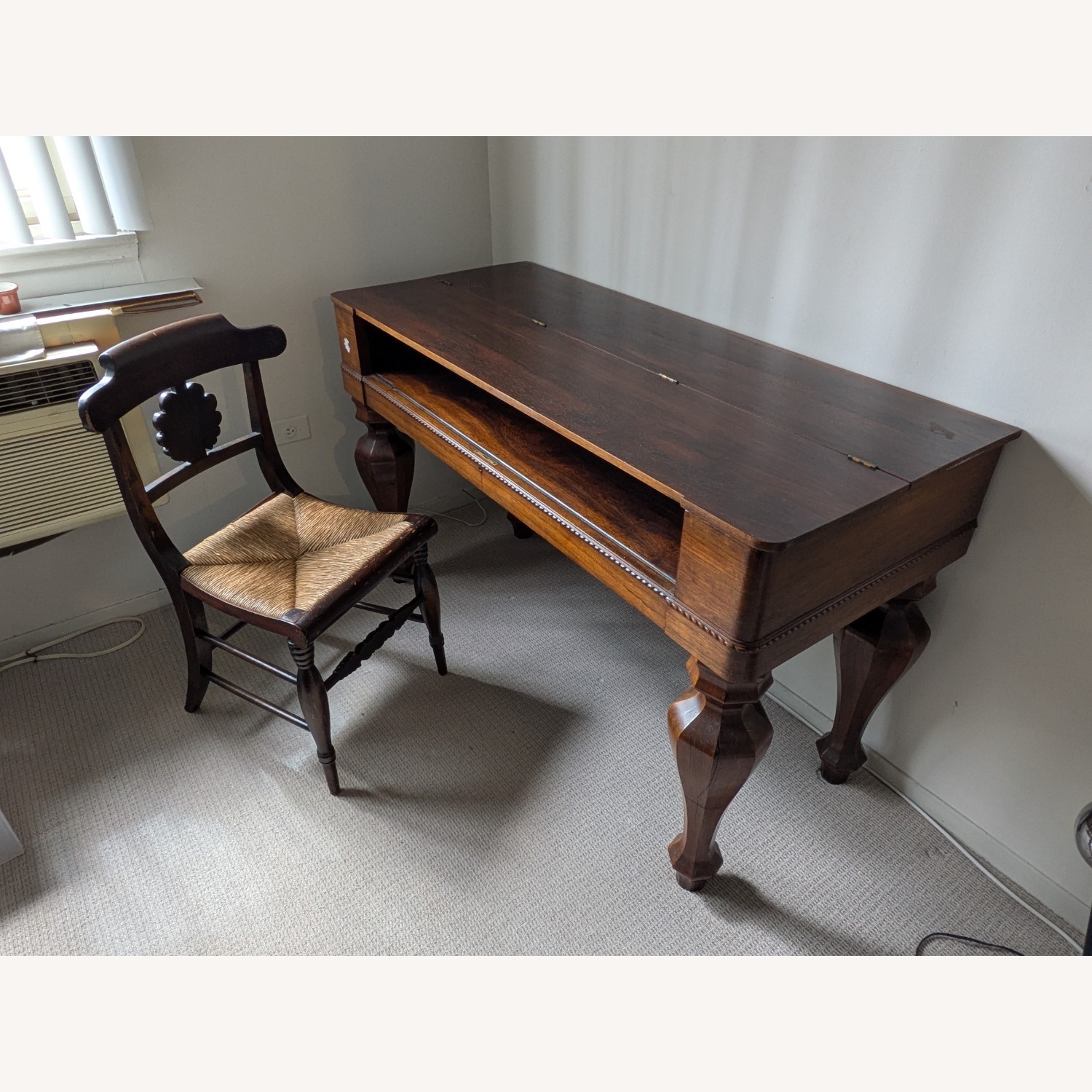 Antique Spinet Desk with Chair - image-2