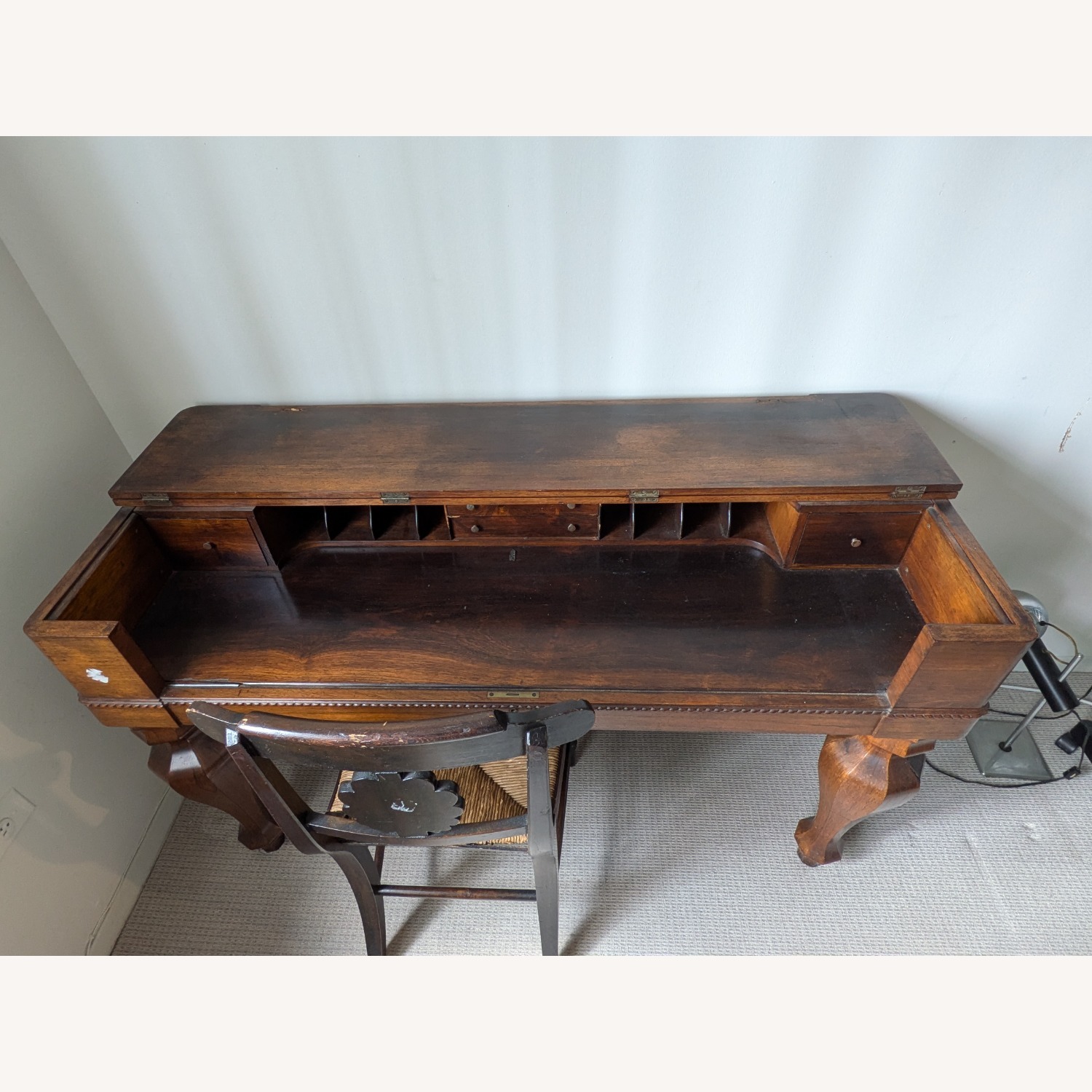 Antique Spinet Desk with Chair - image-1