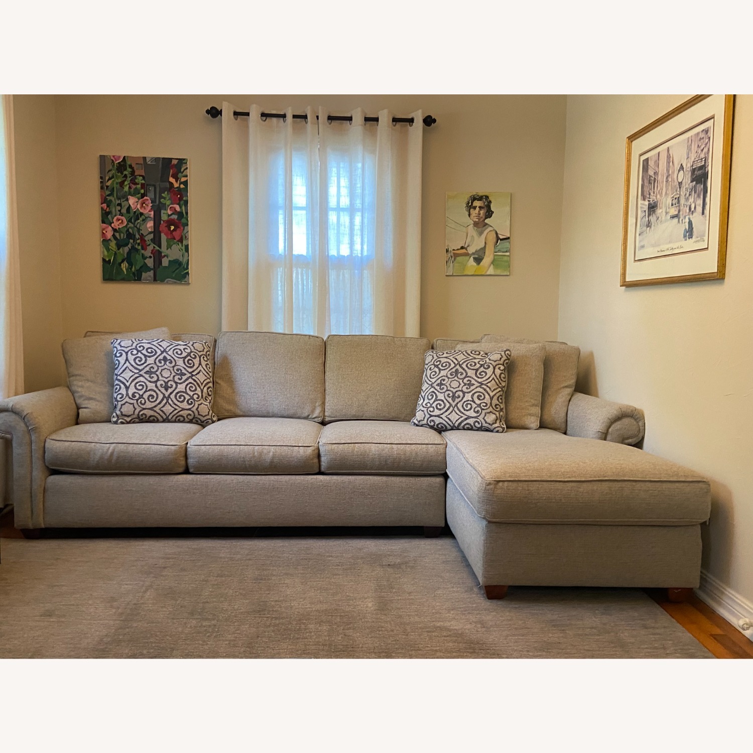 American Furniture Two piece Sectional with Chaise - image-1