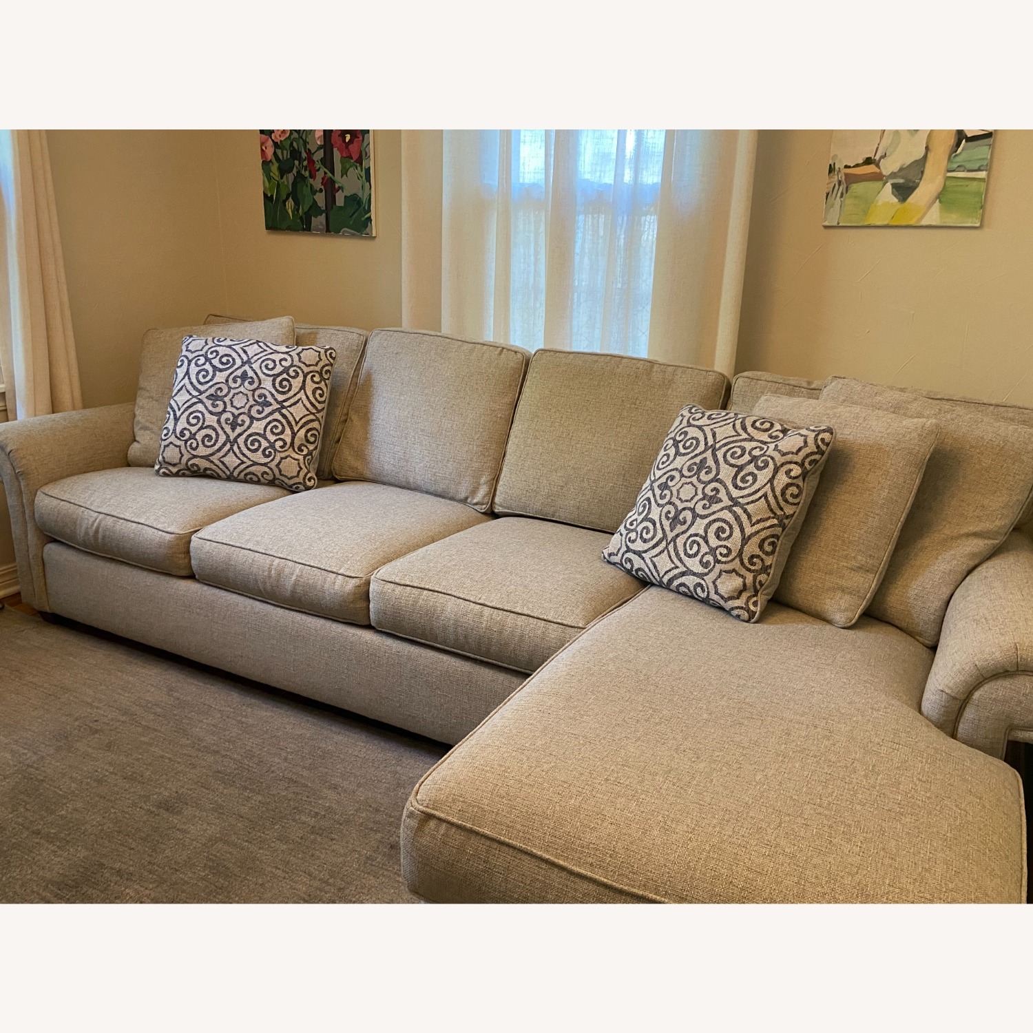 American Furniture Two piece Sectional with Chaise - image-2