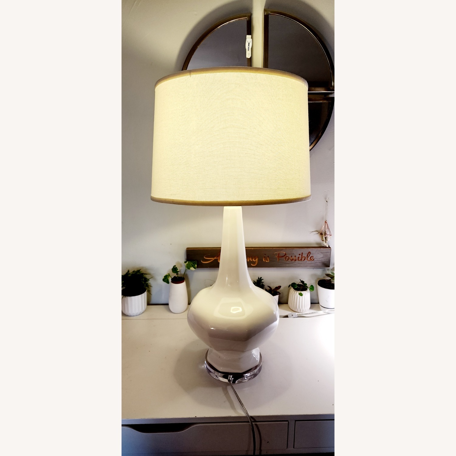 Bassett Mirror Company White Table Lamp - image-3