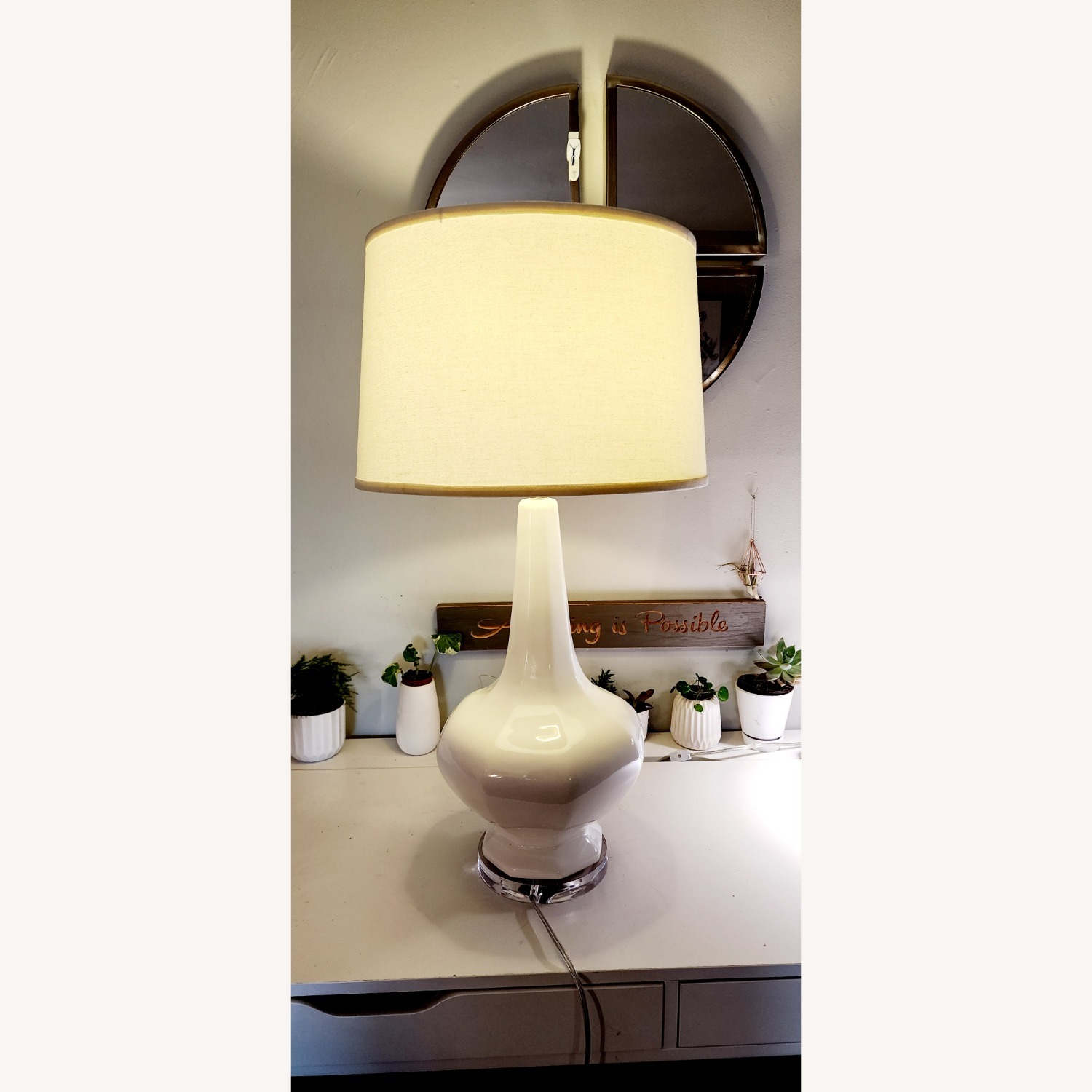 Bassett Mirror Company White Table Lamp - image-2