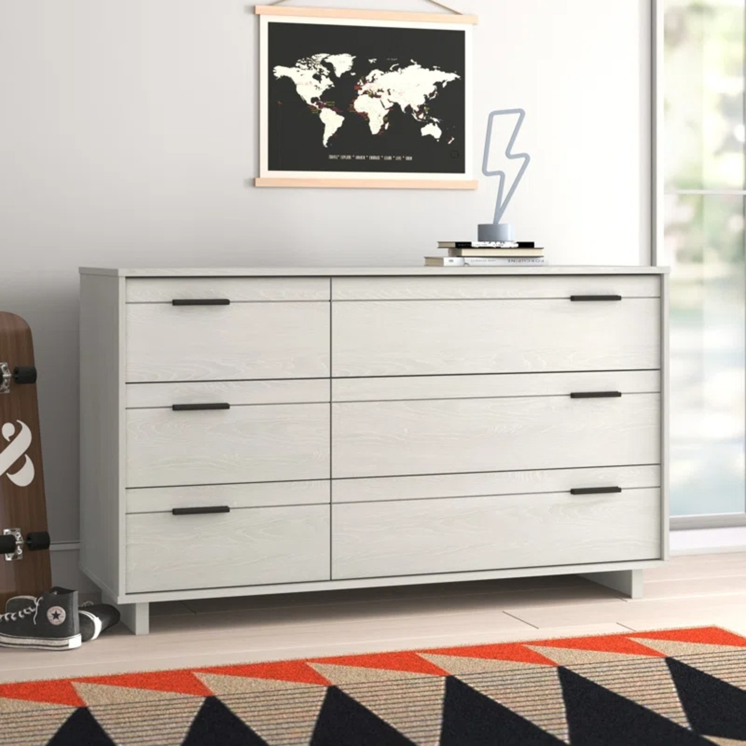 South Shore Flynn 6 Drawer Dresser in Winter Oak - image-4