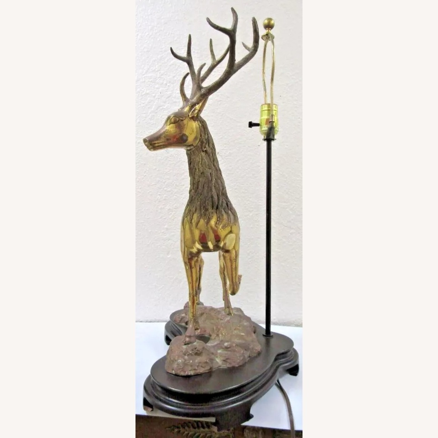 Vintage LaBarge Solid Brass Deer Table Lamp - image-12