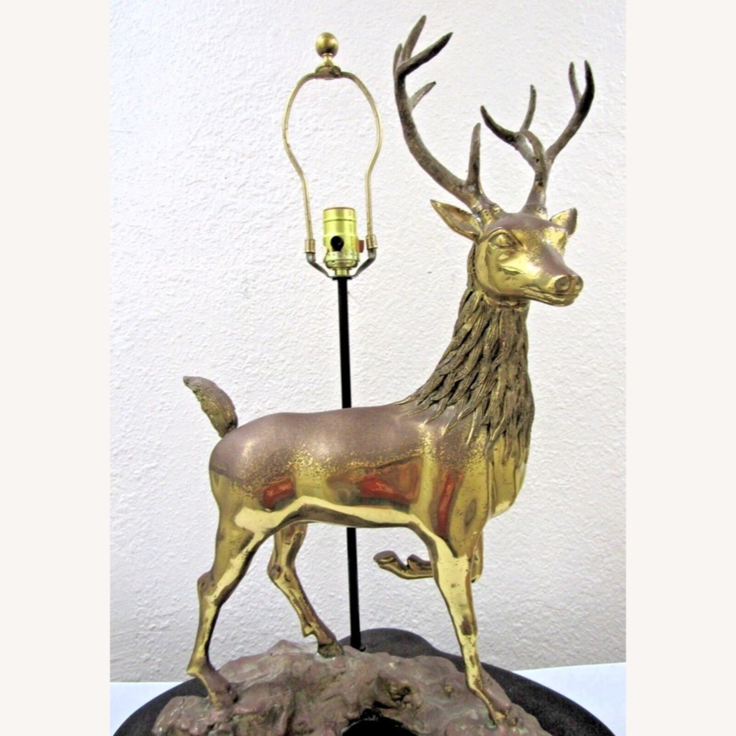 Vintage LaBarge Solid Brass Deer Table Lamp - image-5
