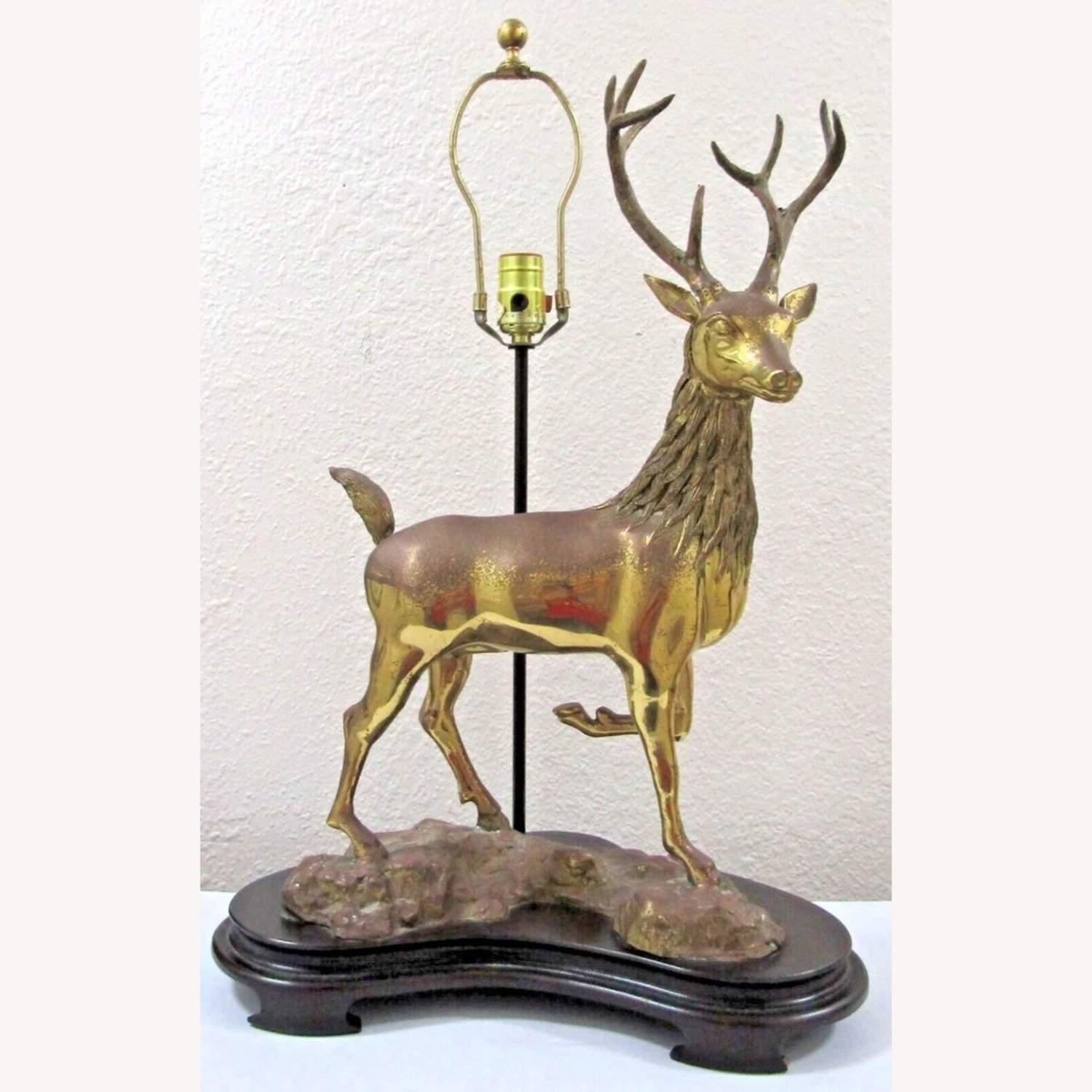 Vintage LaBarge Solid Brass Deer Table Lamp - image-4