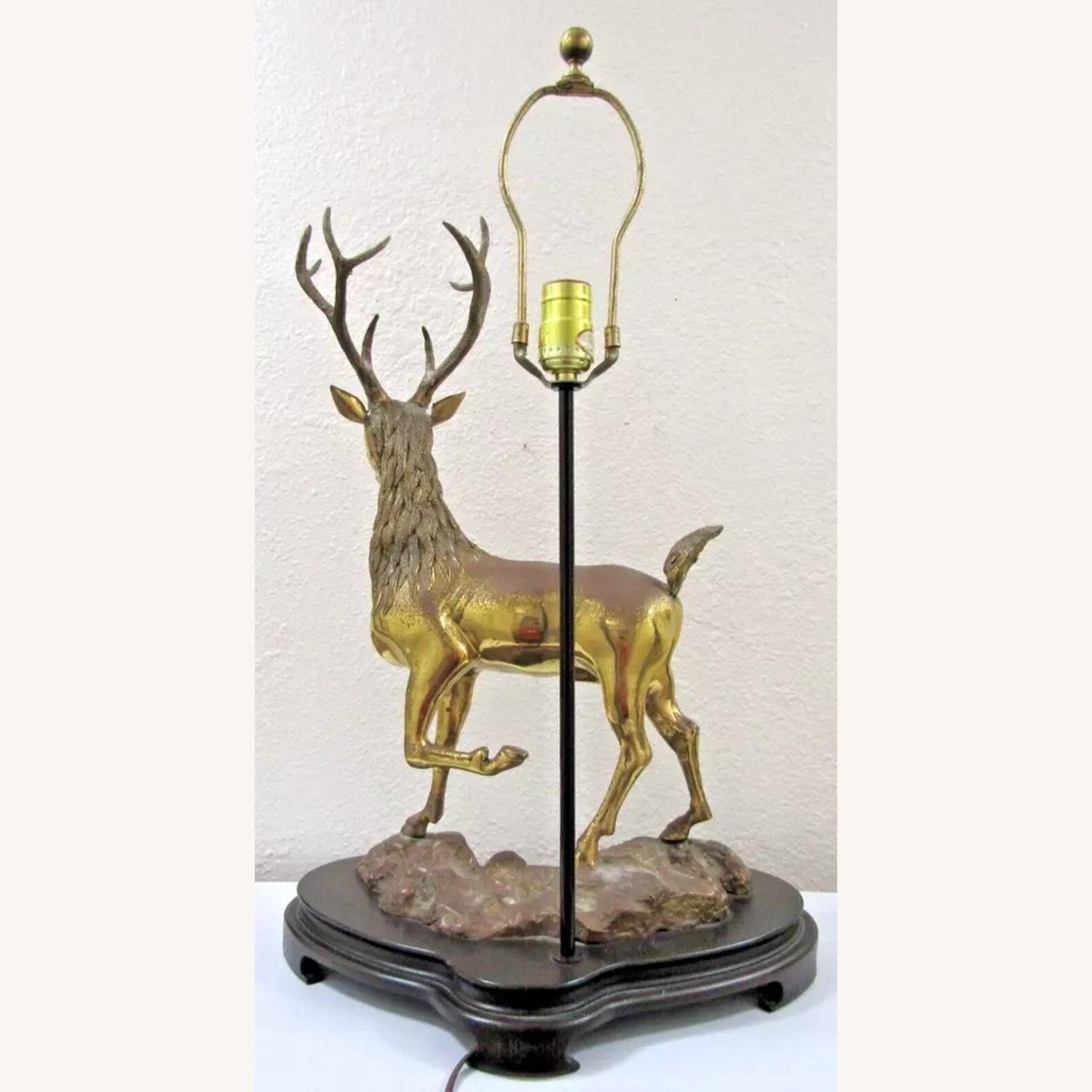 Vintage LaBarge Solid Brass Deer Table Lamp - image-10