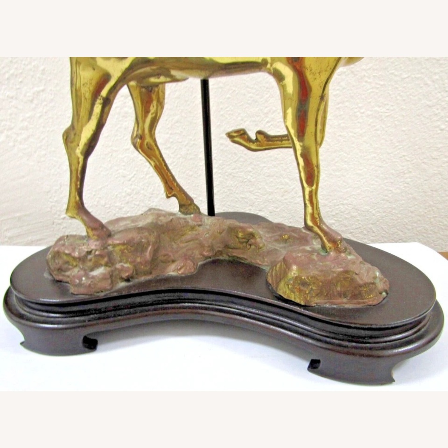 Vintage LaBarge Solid Brass Deer Table Lamp - image-6