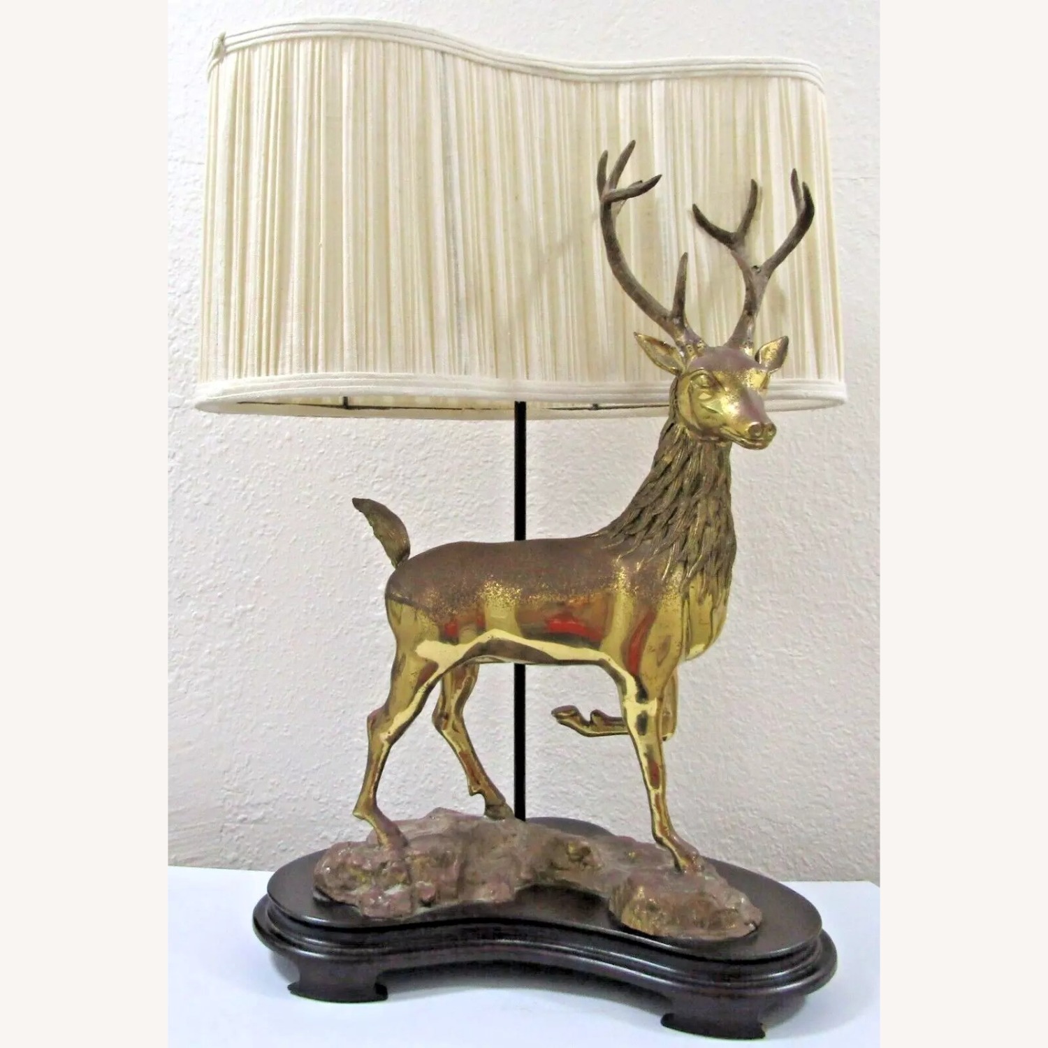 Vintage LaBarge Solid Brass Deer Table Lamp - image-1