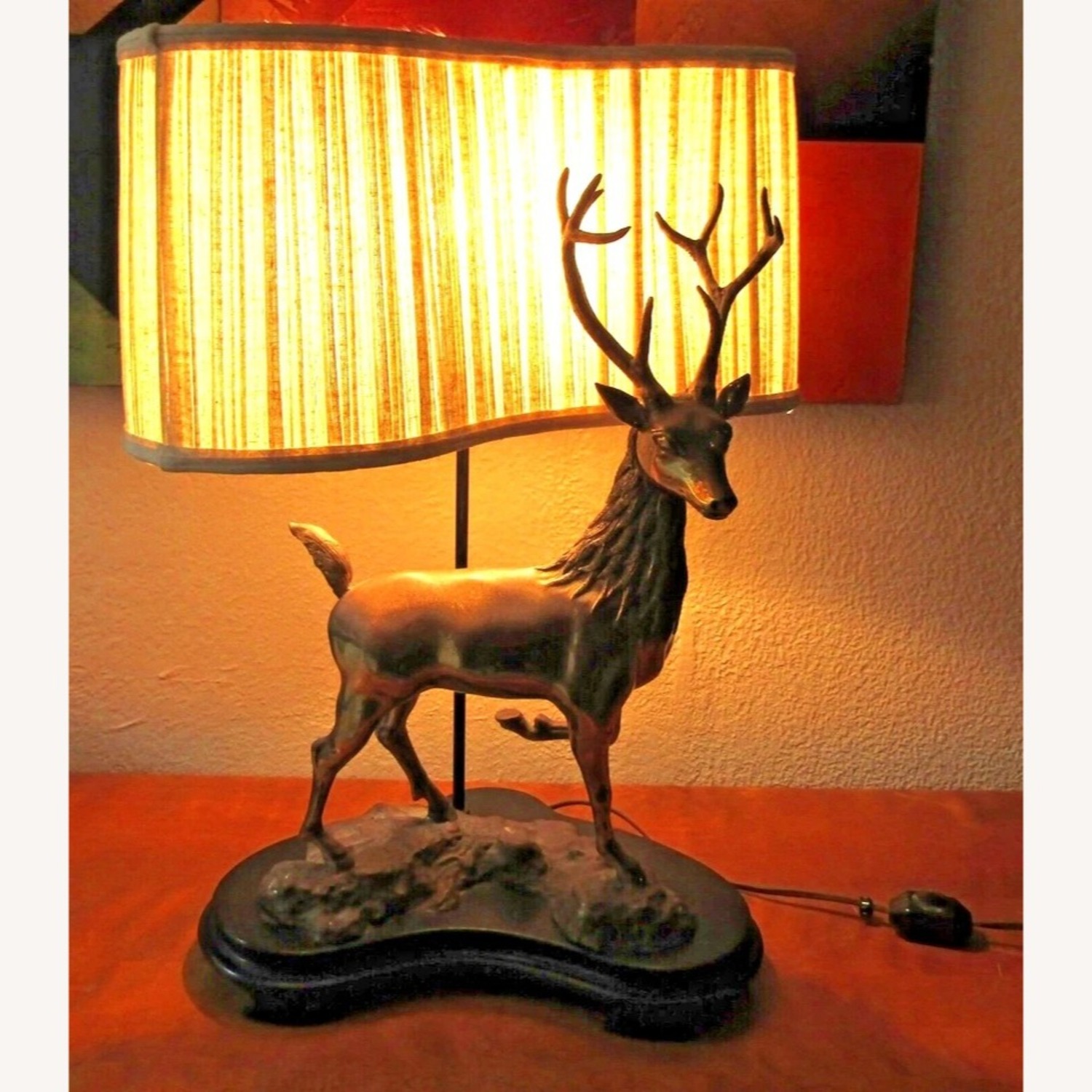 Vintage LaBarge Solid Brass Deer Table Lamp - image-2