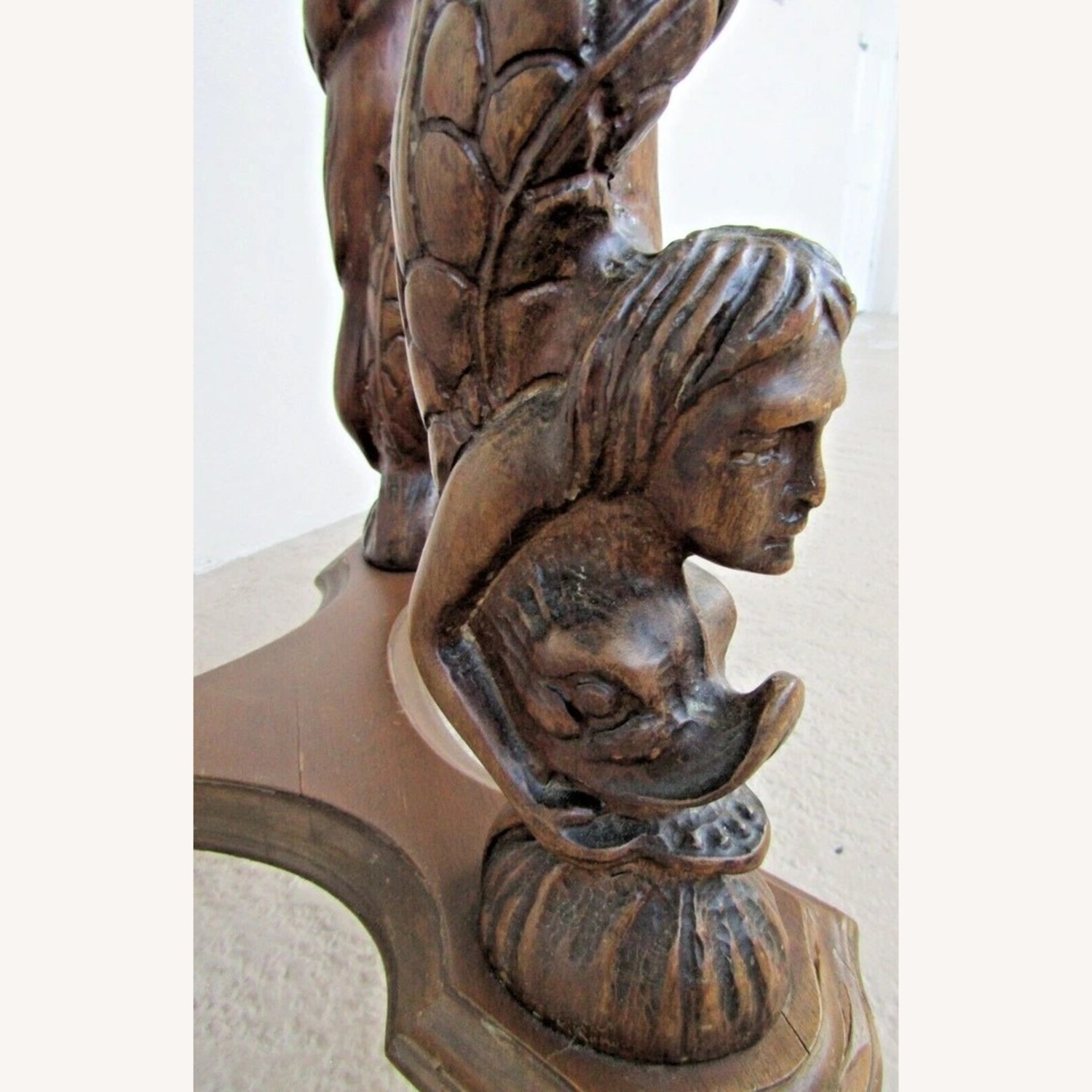 Italian Renaissance Antique Carved Walnut Table - image-7