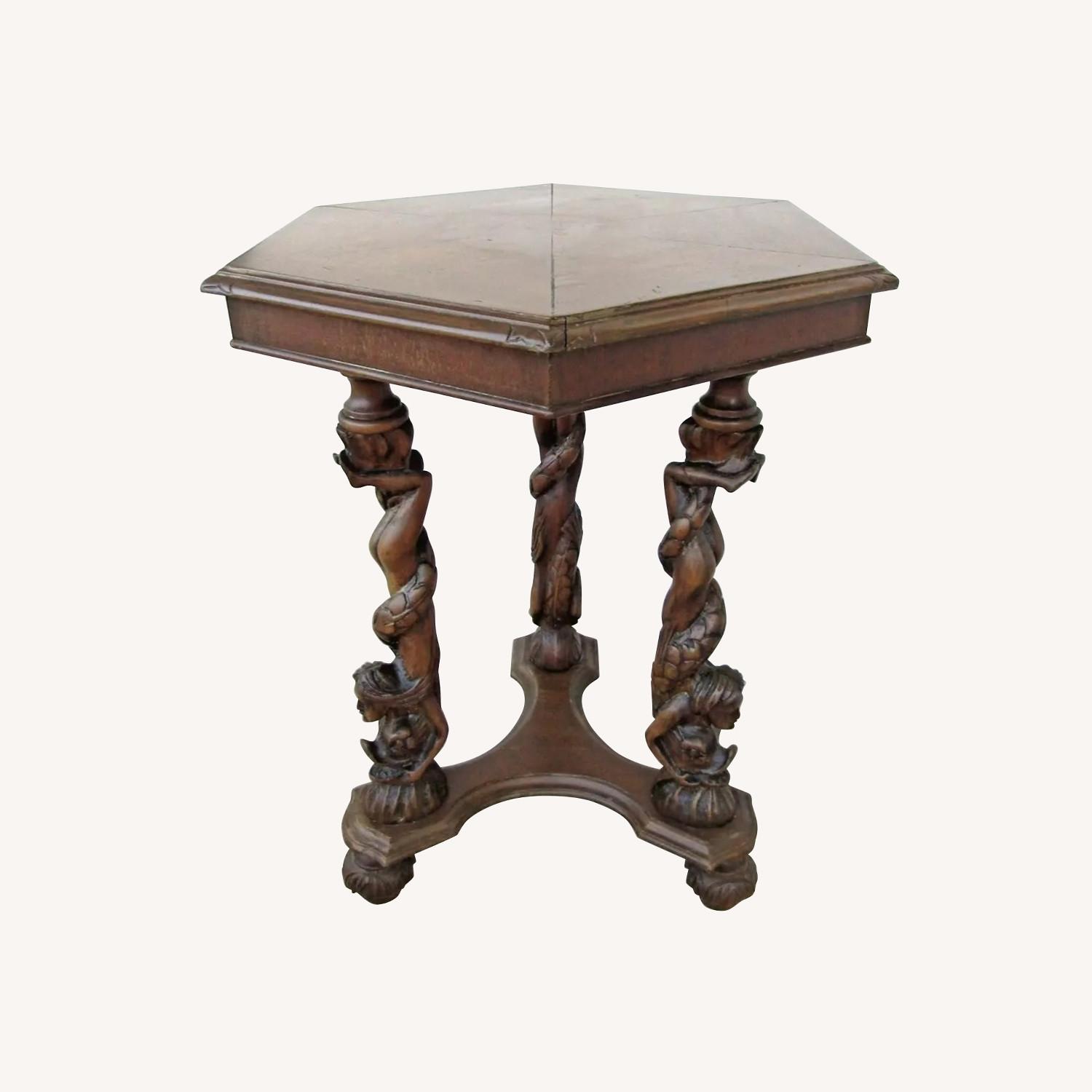 Italian Renaissance Antique Carved Walnut Table - image-0