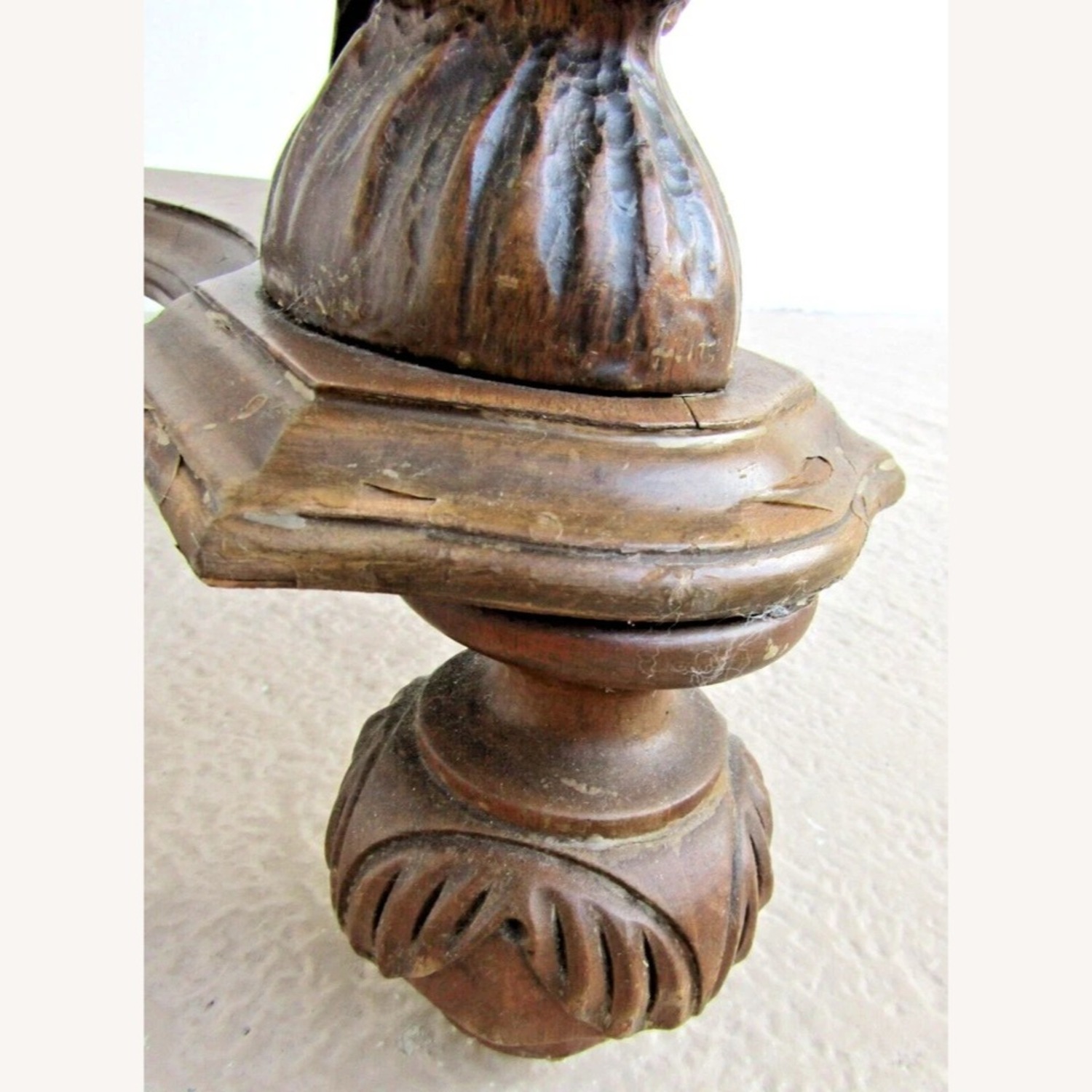 Italian Renaissance Antique Carved Walnut Table - image-9