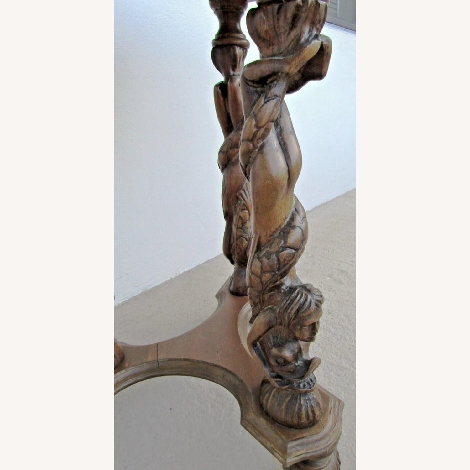 Italian Renaissance Antique Carved Walnut Table - image-6