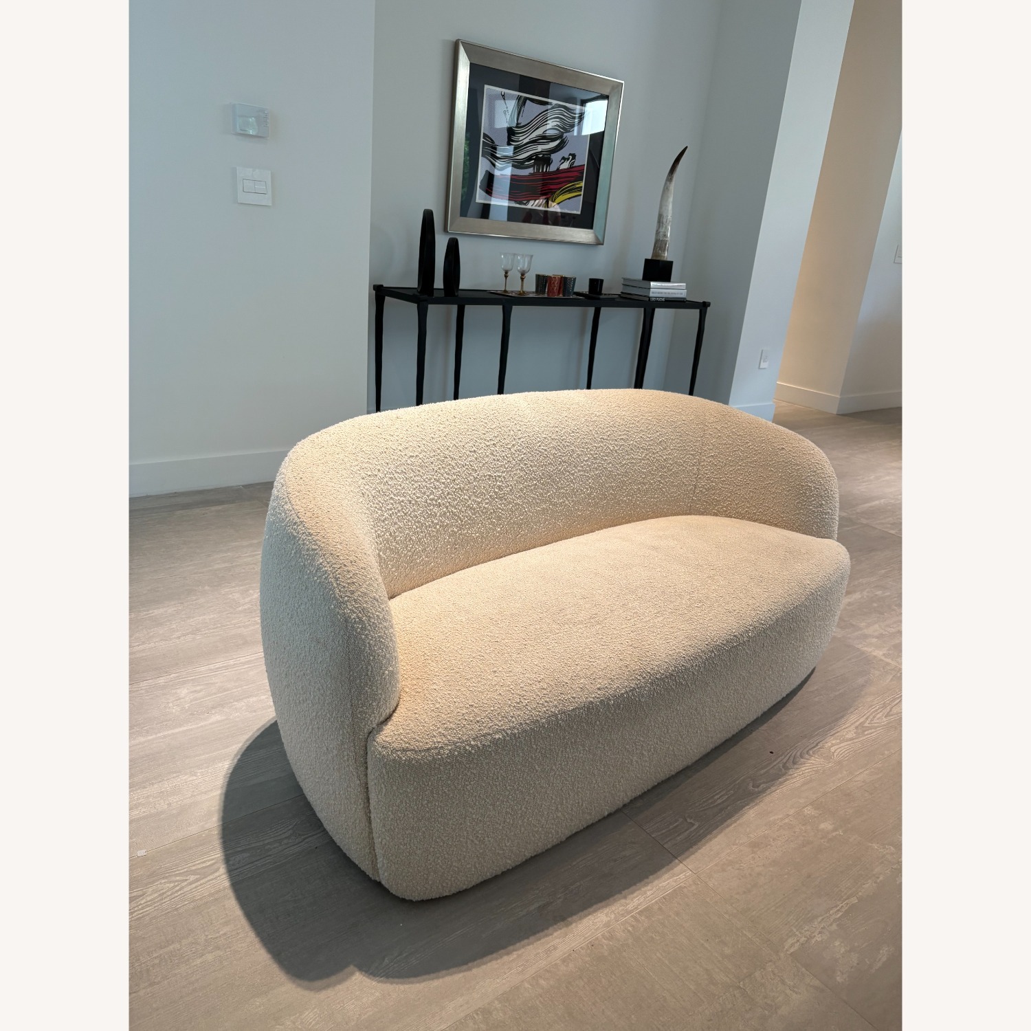 CB2 Gwyenth Boucle Loveseat Ivory - image-5