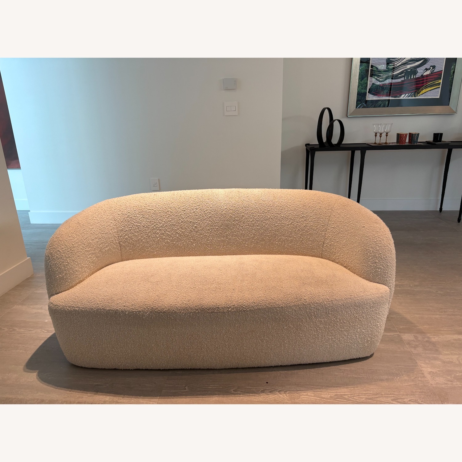 CB2 Gwyenth Boucle Loveseat Ivory - image-2