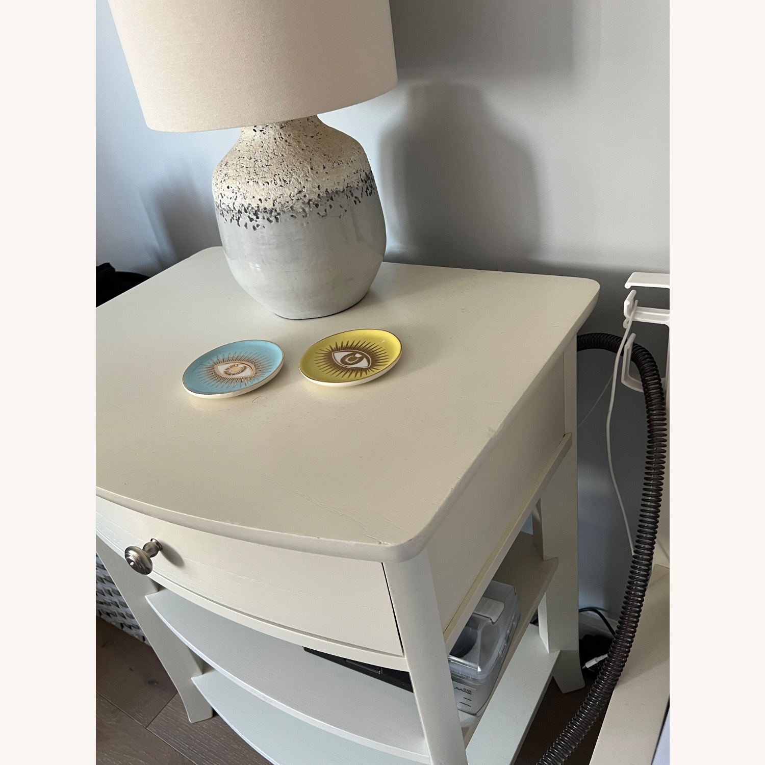 Pottery Barn Chloe White Nightstands - image-5