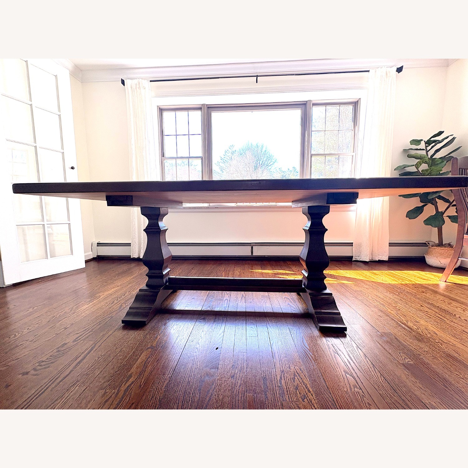 Bassett Bench Made Harvest Dining Table + 6 Chairs - image-1