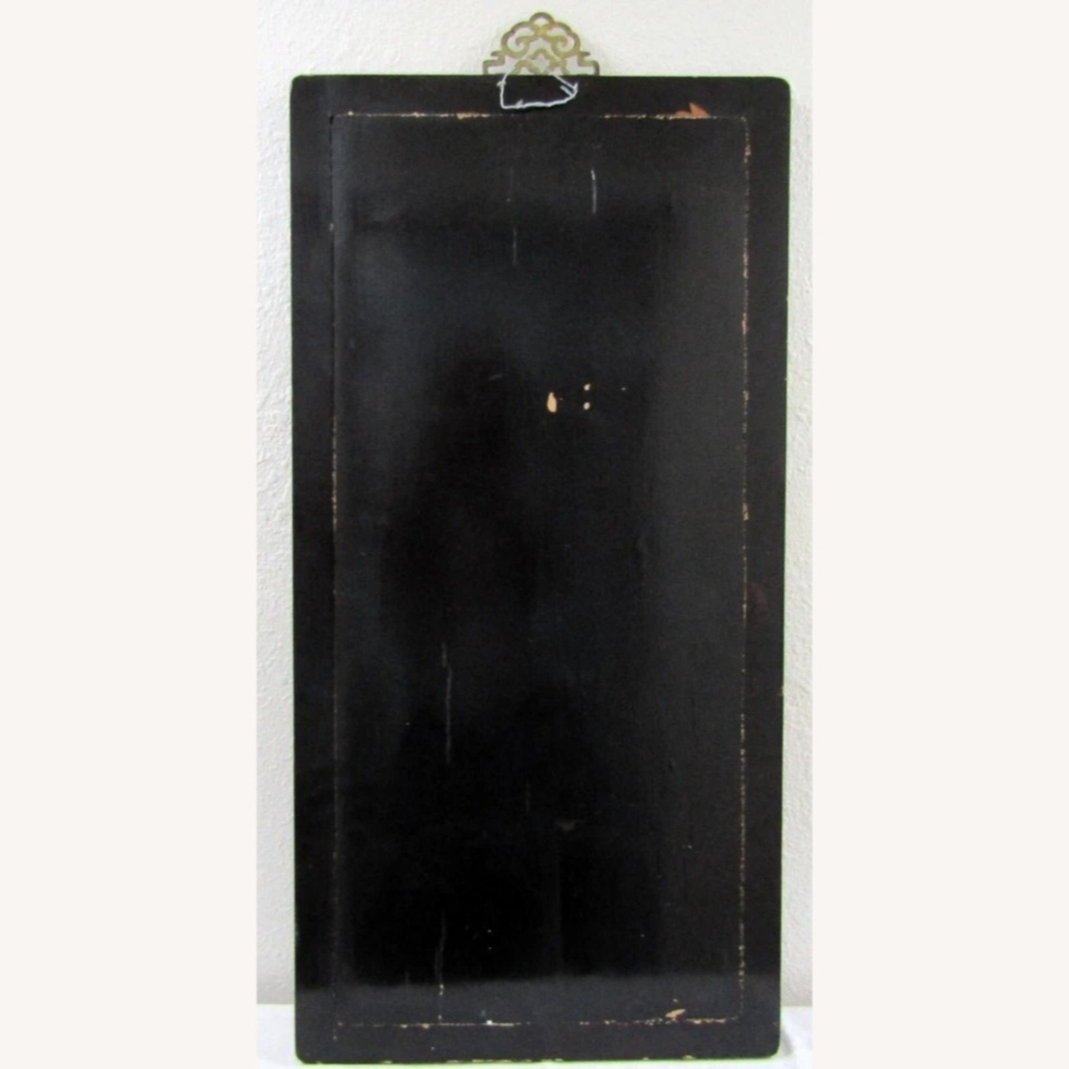 Pair Chinese Black Lacquer Painted Carved Panels - image-17